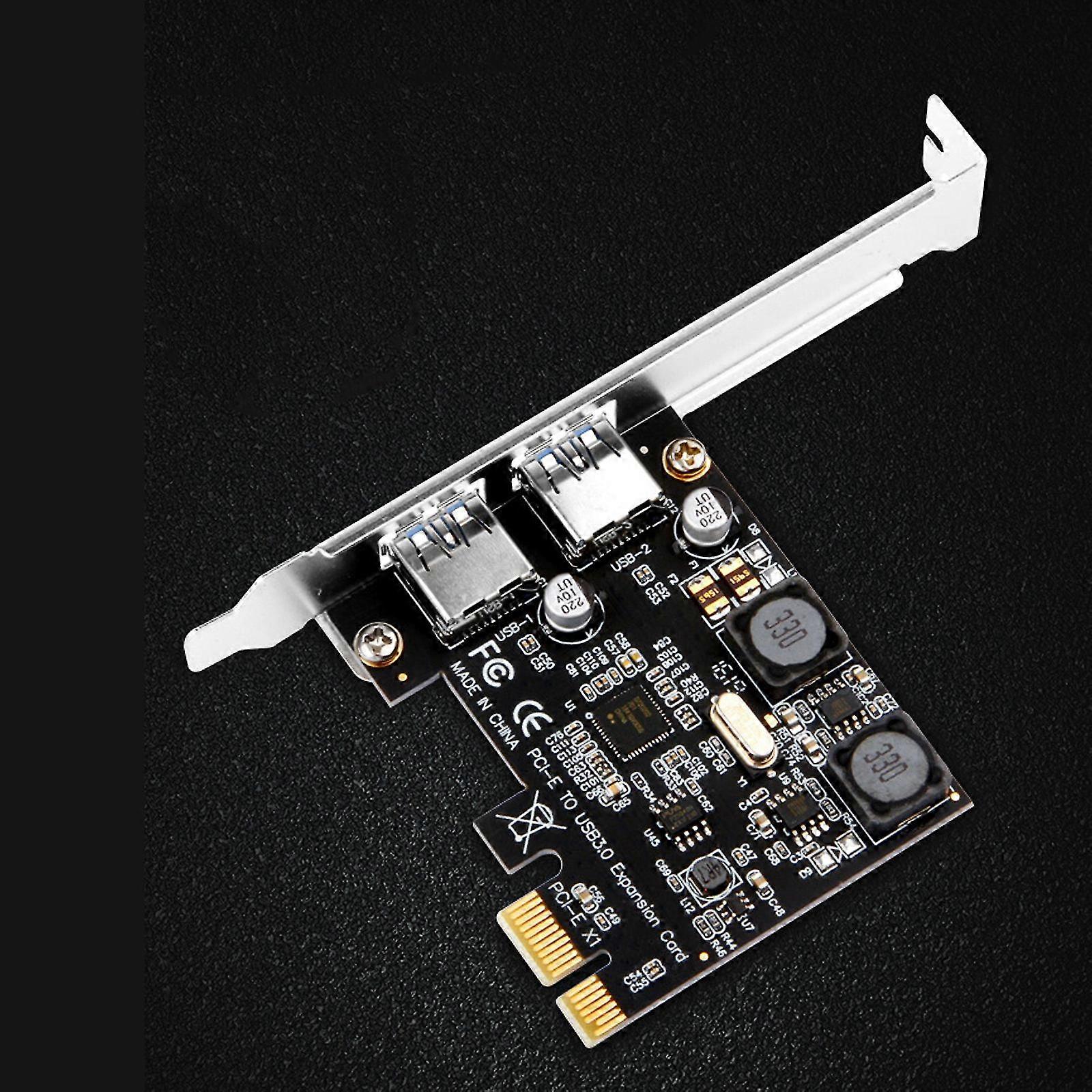 2 Port Usb Pci-e X1 X4 X8 X16 Riser Card Usb 3.0 Adapter Card Compatible For Desktop Pc