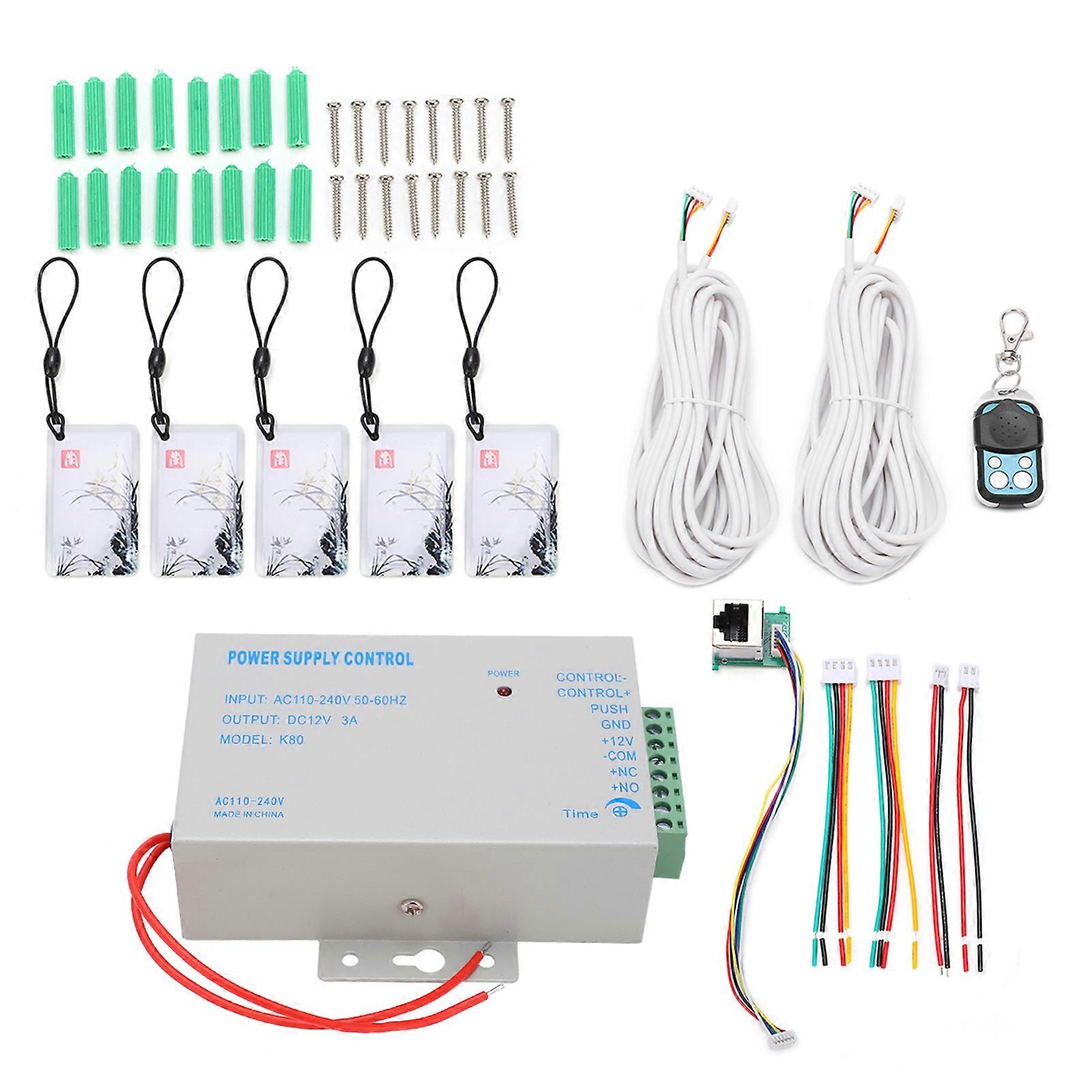 7in Wired Video Doorbell 2Monitor Password Card for TUYA Wifi APP Remote IC Access Control 100240VACAU Plug
