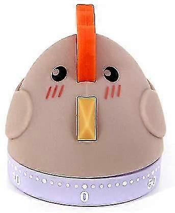 100% Mechanical Kitchen Timer, Spring 60-minute Wind Up Dial 360 Rotating Kitten Countdown Egg