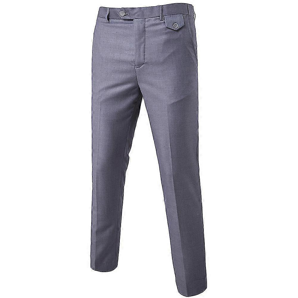 Erkekler Düz Bacak Chino Pantolon Slim Fit İş Resmi İş Rahat Akıllı Pantolon