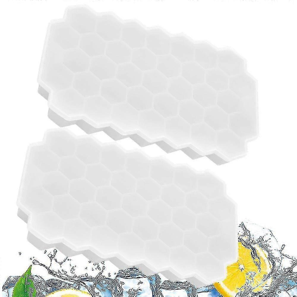 Ice Cube Trays, Flexible Ice Cube Molds With Lid,  For Chilled Drinks, Whiskey & Cocktails High Quality