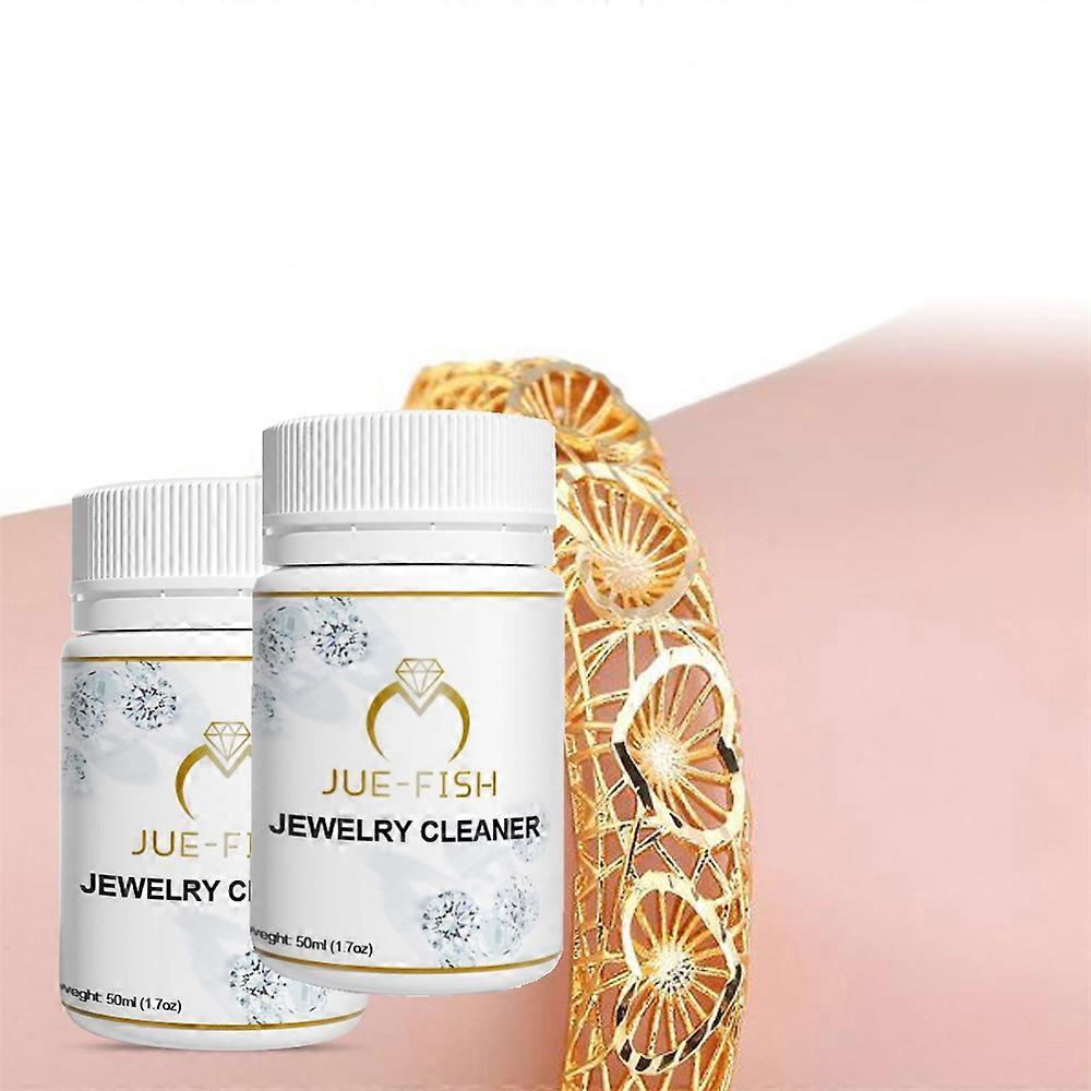 2個のジュエリークリーナー、リキッドシルバーゴールドジュエリーケアクリーニングソリューションイヤリング
