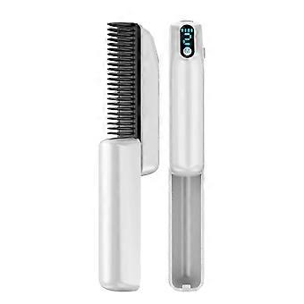 Hair Straightener, 30s Fast Heating Straightener Brush with LED Display, Heating Wireless Hair Straightener for Curly Hair, Soft Hair, Thin Hair