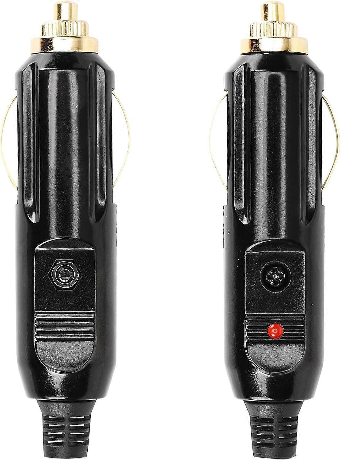 2 x 20A Cigarette Lighter Plug 12V/24V Full Copper AUX Plug Cigarette Lighter Plug Replacement with Red LED