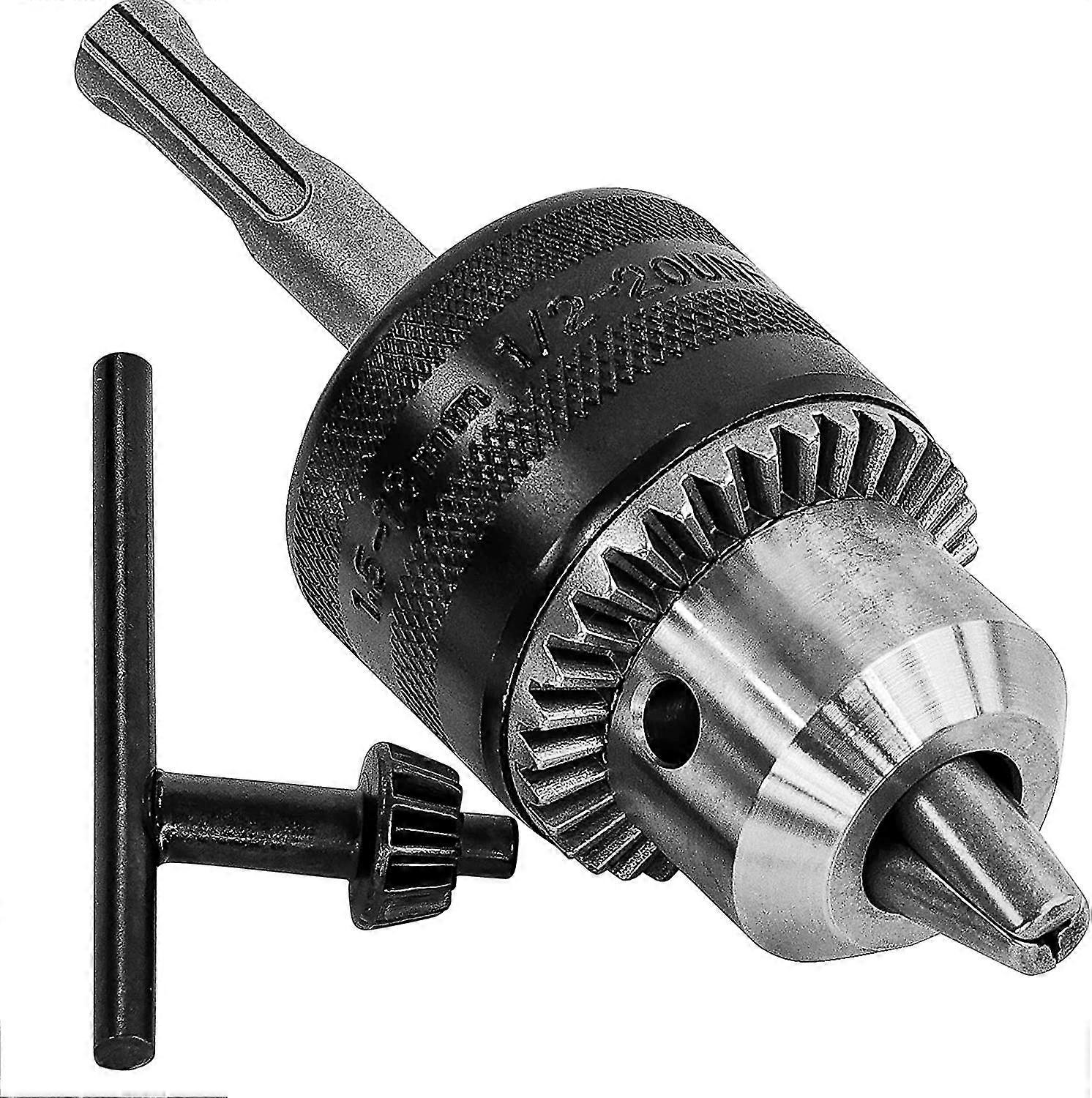 Drill Chuck 1.5-13 Mm 1/2-20 Unf With Sds Plus Adapter And Chuck Key