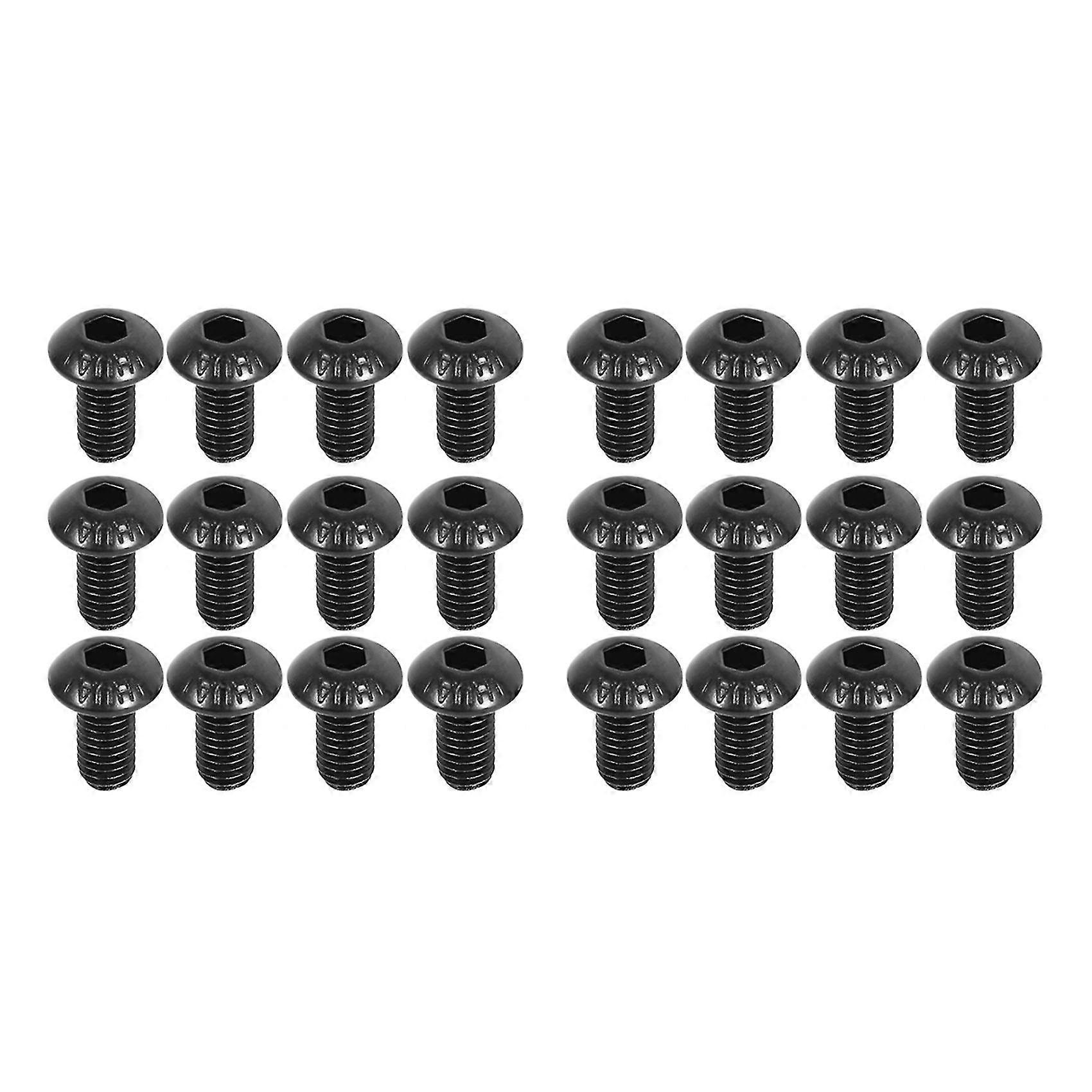 Button M5 X 10mm Hex Head Screw Cap Black 100