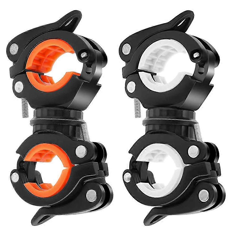 Bicycle Light Bracket, 2 Pack Flashlight Bracket, Universal Bicycle Lamp Bracket, 360 Rotatable Light Bracket