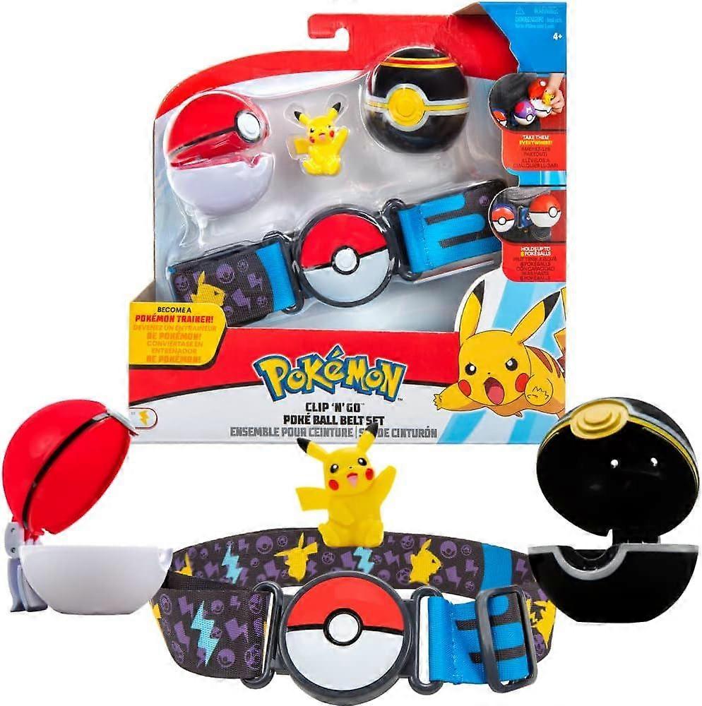 Pokemon Clip 'n' Go Poke Ball Belt Set (Poke Ball Luxury Ball and Pikachu #7) W6