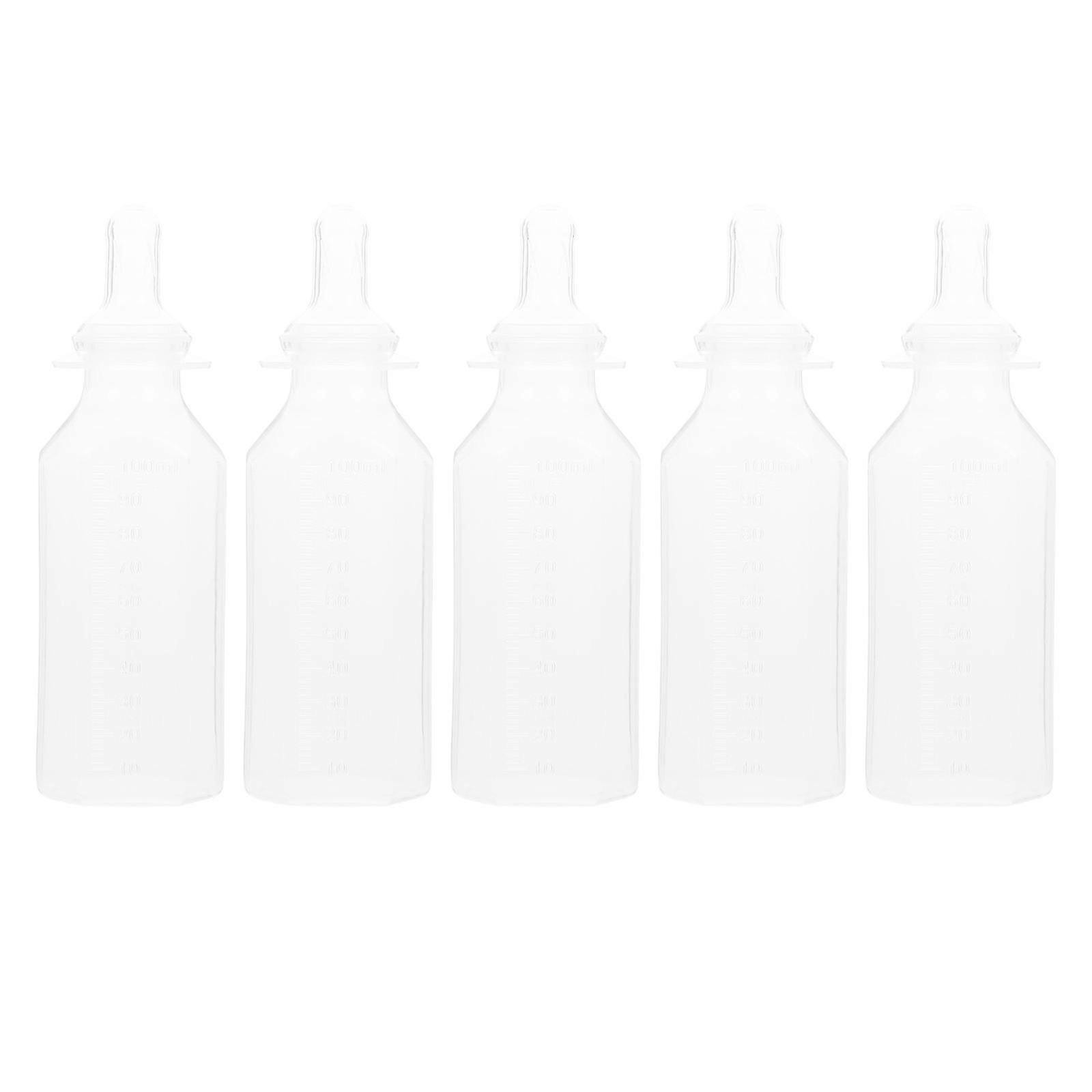 5 Pcs Nouveau-né Bouteilles De Lait Jetables Bébés Souple Bouteilles De Lait (Blanc)