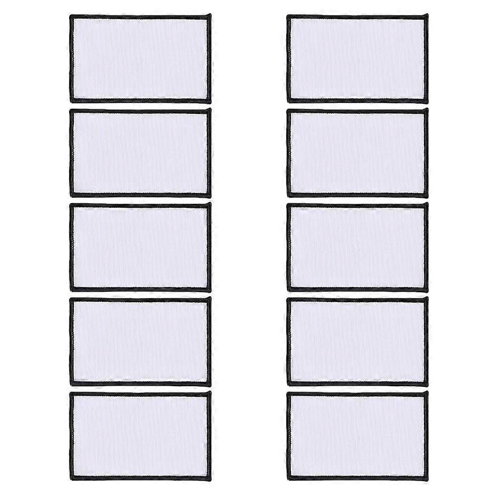 10pcs Sublimation Patch Blanks DIY Sublimation Patchs Applique Décorative pour Chapeaux