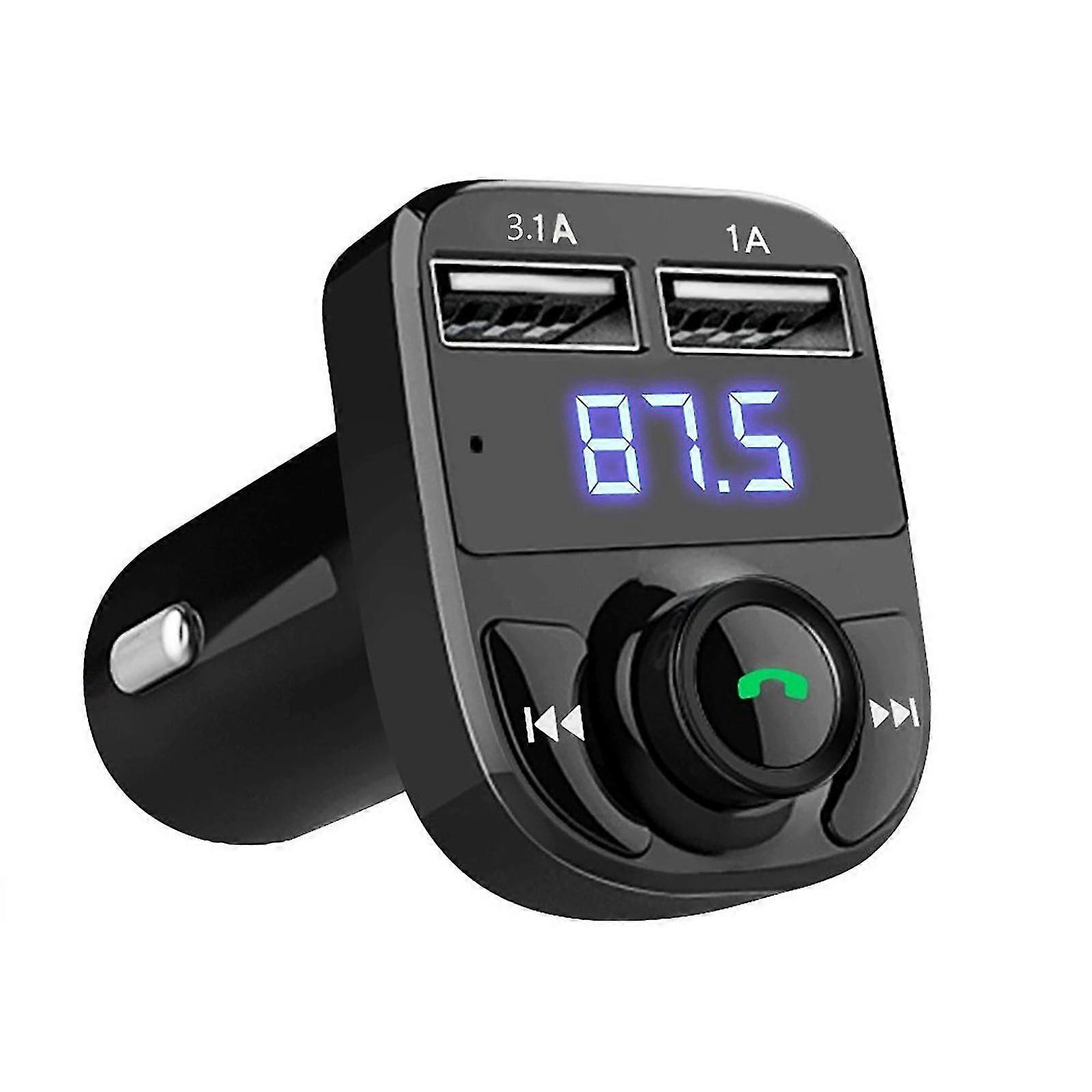 Handsfree Call Car Charger, Wireless Bluetooth Fm Transmitter Radio Receiver (black, 1pc)