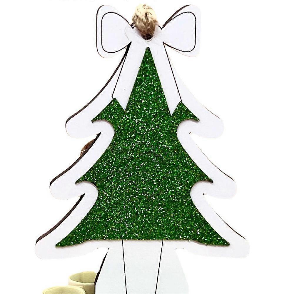 Wooden Christmas Tree Elk Snowmen Unique Money Holder Xmas Party Ornament Decor