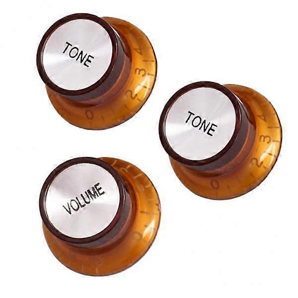 6x2 Tone 1 Volume Control Hat Bell Shape Knobs Buttons for Fender ST SQ Guitar