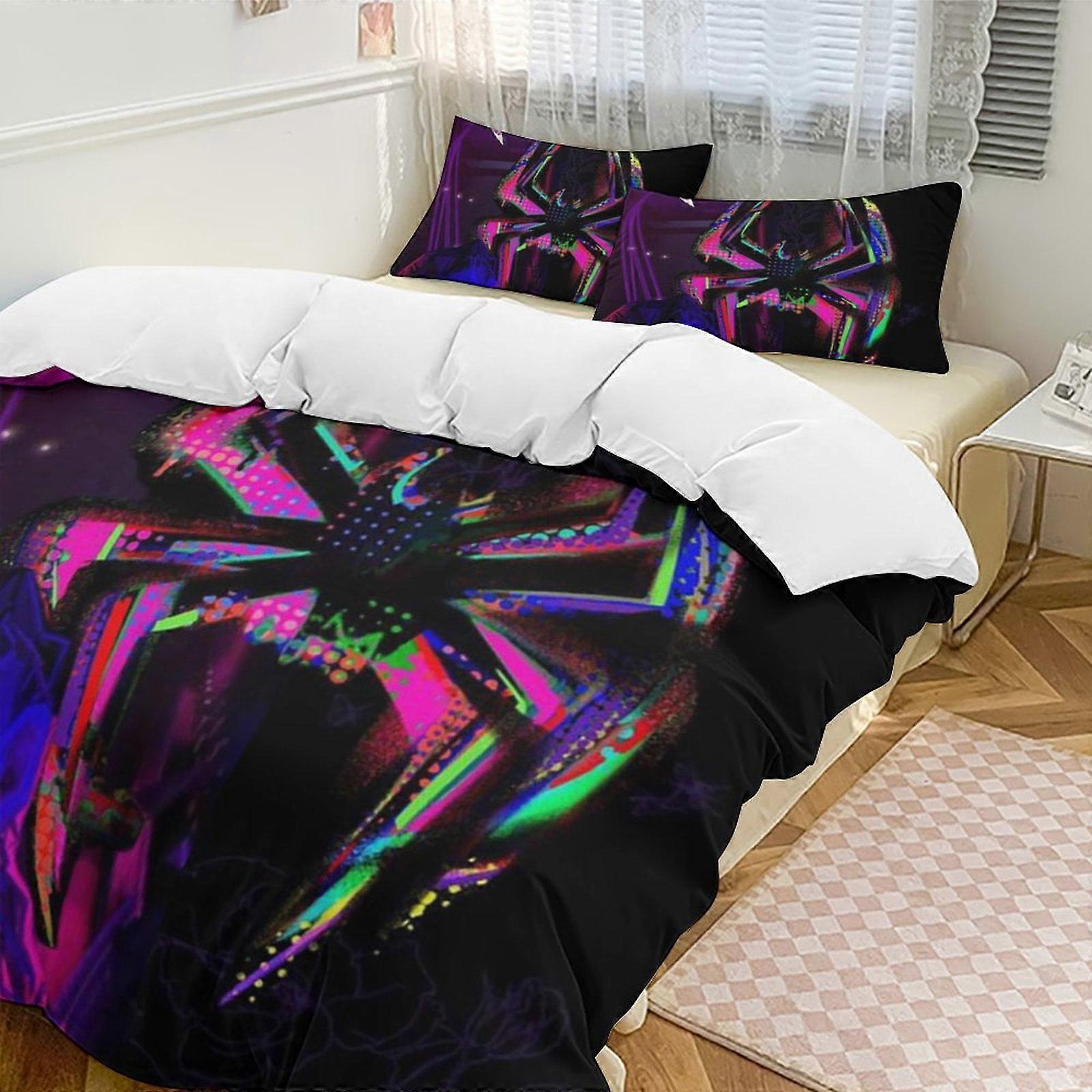 Zm586 Spider-Man 3-Piece Twin Bed Set - Includes 1 Single Quilt And 2 Pillow Cases Bedding - Fade Resistant Microfiber Lc586