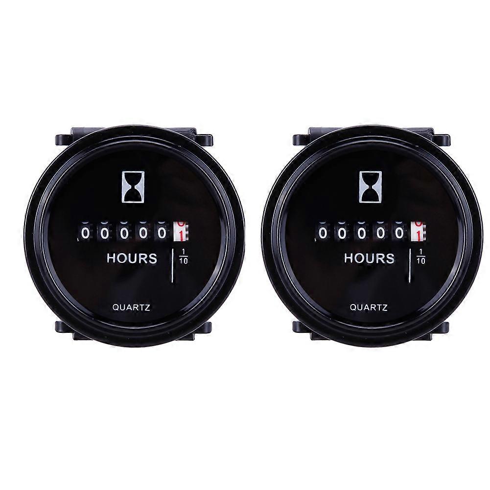 12v 24v 36v Hour Meter for Engine Marine Boat 2" Round Waterproof Gauge Automotive Automotive Mechanical Hour Meter Meter Timer~31648