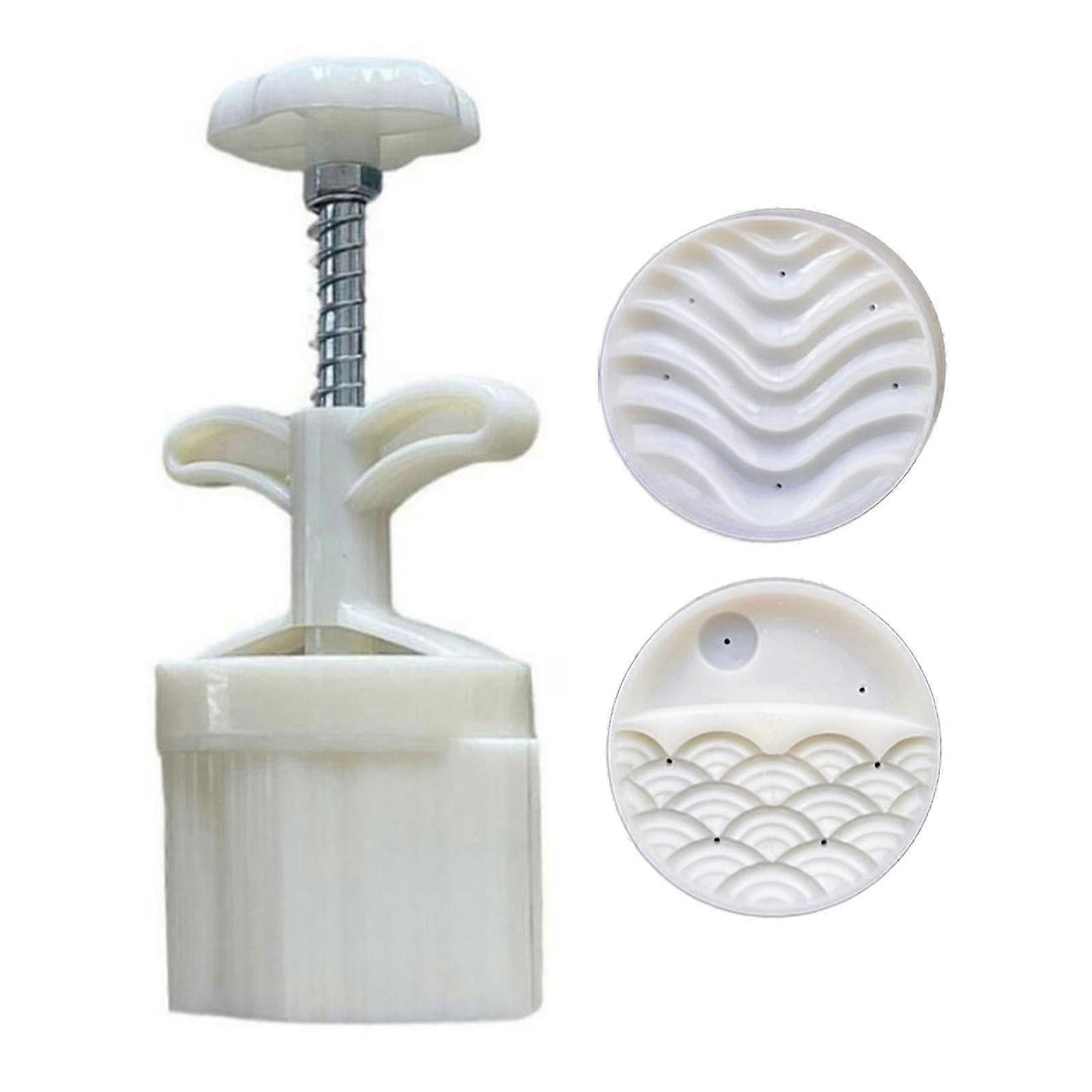 Material plástico Diy Mooncake Stamp Hand-ssure Mooncake moldes Lua em forma de PK