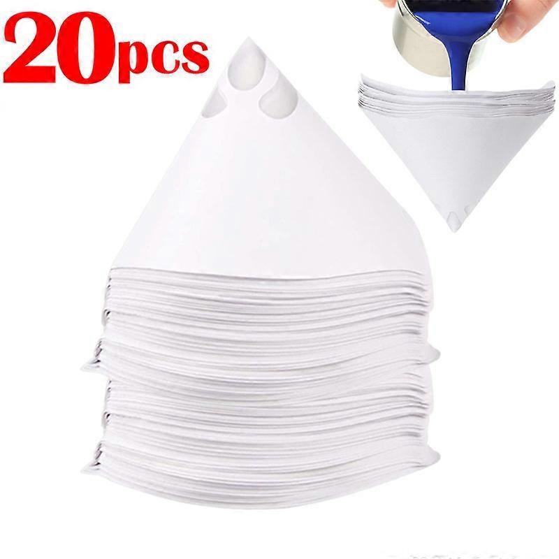 10-50pcs Car Disposable Paper Filter 190 Mesh Purifying Straining Cup Paint Spray Mesh Conical Nylon Micron Paper Funnel Tools