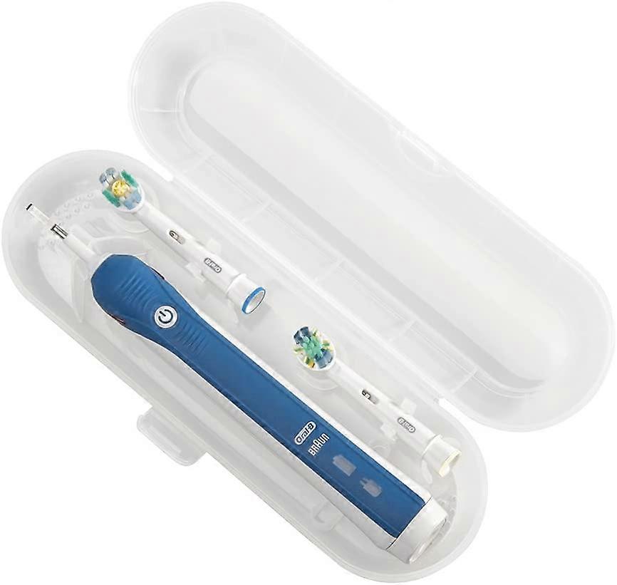 Portable replacement plastic travel kit for universal type double loop electric toothbrush
