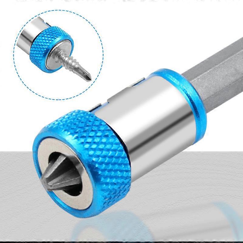 Blue 5pcs Magnetic Ring Non-Slip Screwdriver Accessories for 1/4 Screwdriver Bits