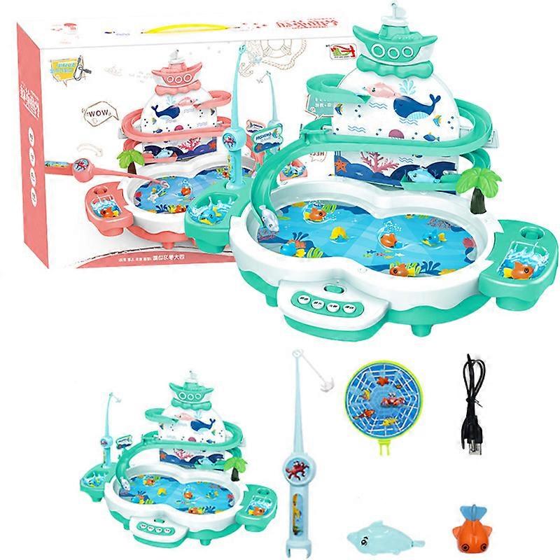 子供の多機能サスペンション電動釣りピギー釣魚とトラックのおもちゃ