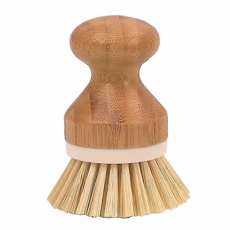 Bubble Up Ceramic Soap Dispenser & Bamboo Handle Dish Brush  Replaceable Kitchen Dish Scrubber with