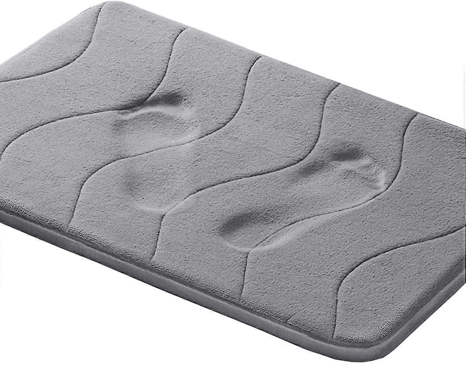 Memory Foam Gray Bath Mat