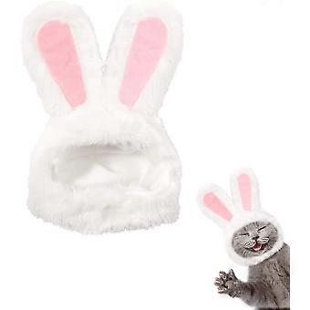 cute costume bunny rabbit hat with ears for cats  small dogs party costume easter pet accessory headwear