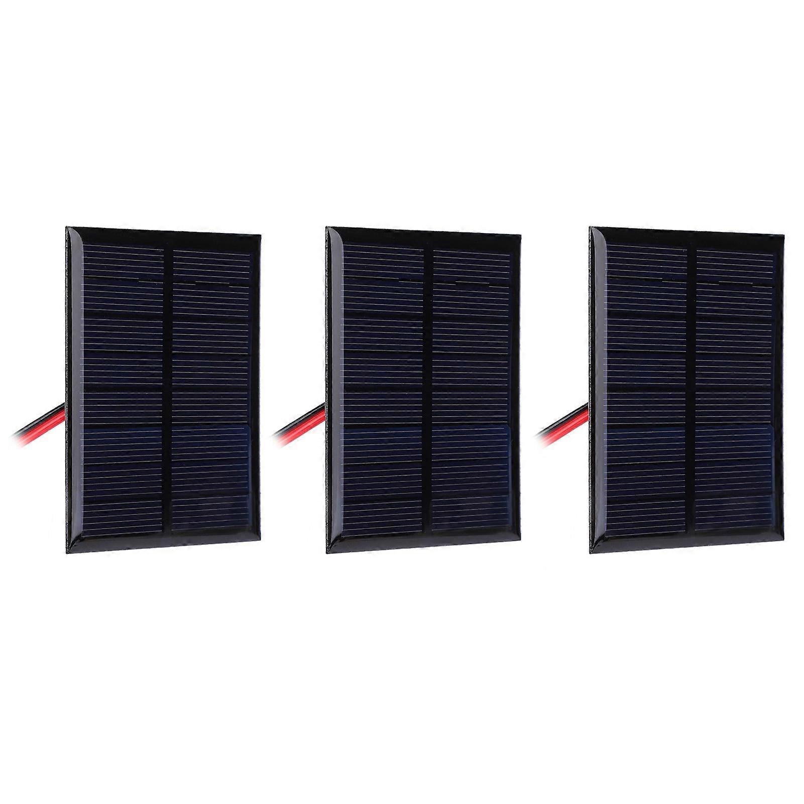 3pcs DC4V 150mA Solar Panel Cell Power Module Polycrystalline Silicon Solar Panel with 30cm Cable