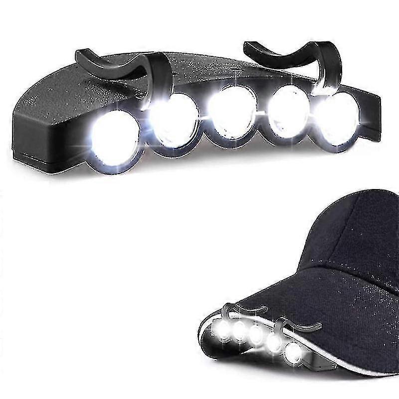 5 Led Super Bright Clip-on Cap Lamp (4 Pcs)
