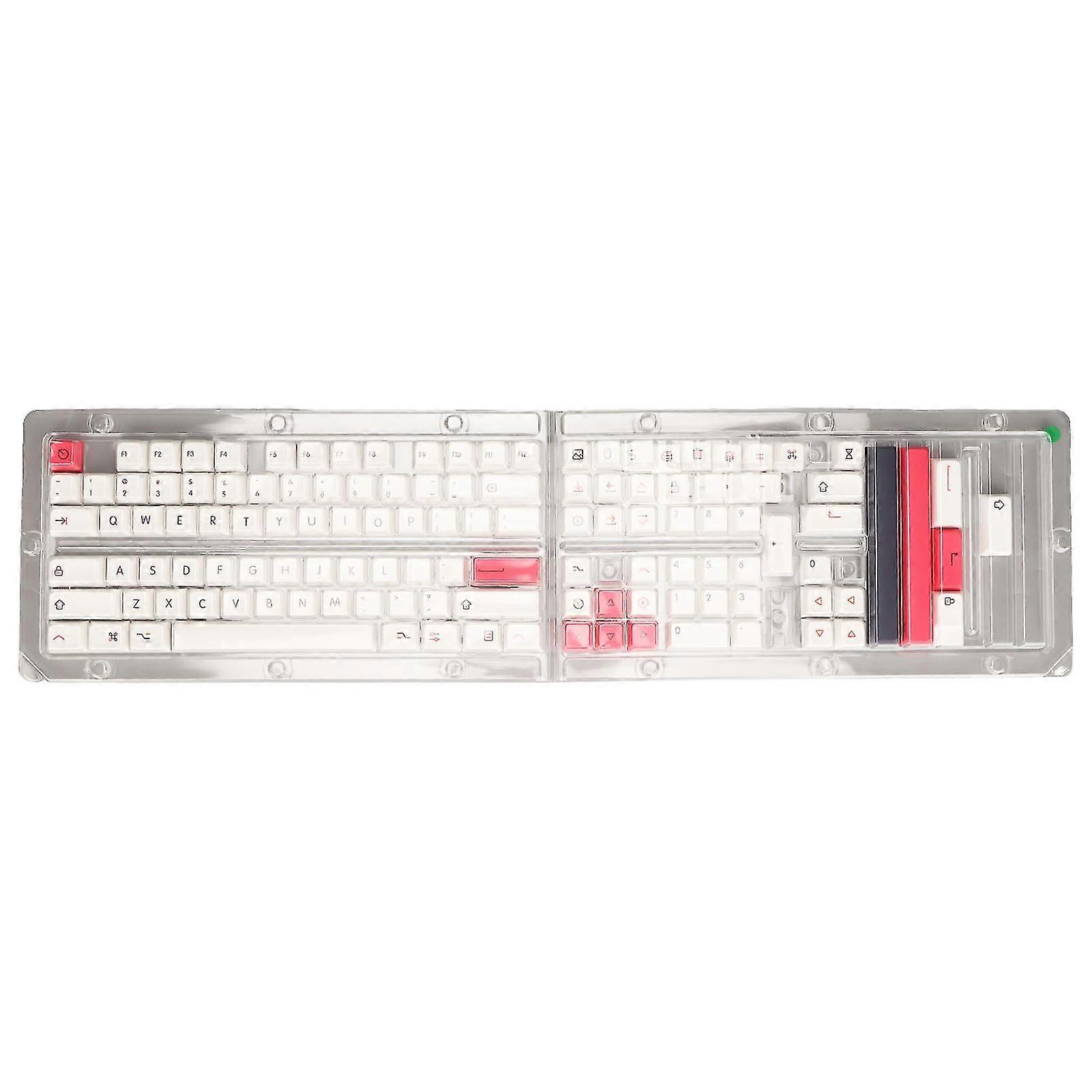 Pink and White PBT Keycaps - XDA Height, Thermal Sublimation, DIY for Mechanical Keyboard