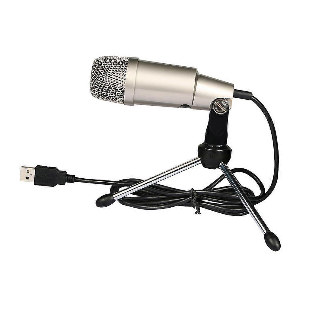 USB Plug&Play Condenser Microphone Mic for PC Laptop Recording with Tripod Stand