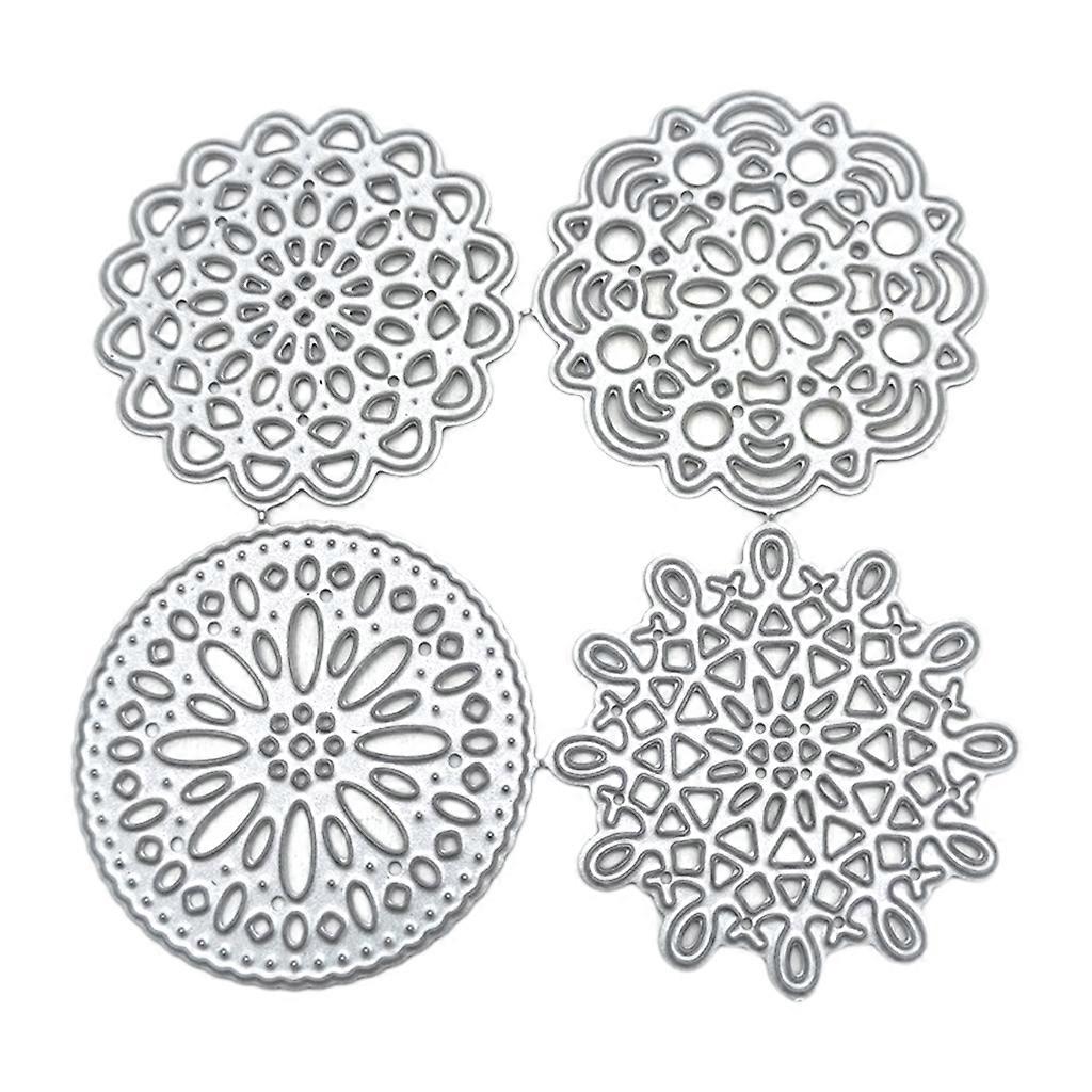Exquisite Round Lace Cutting Die Stencil 4 Different Style Embossing Die Cuts