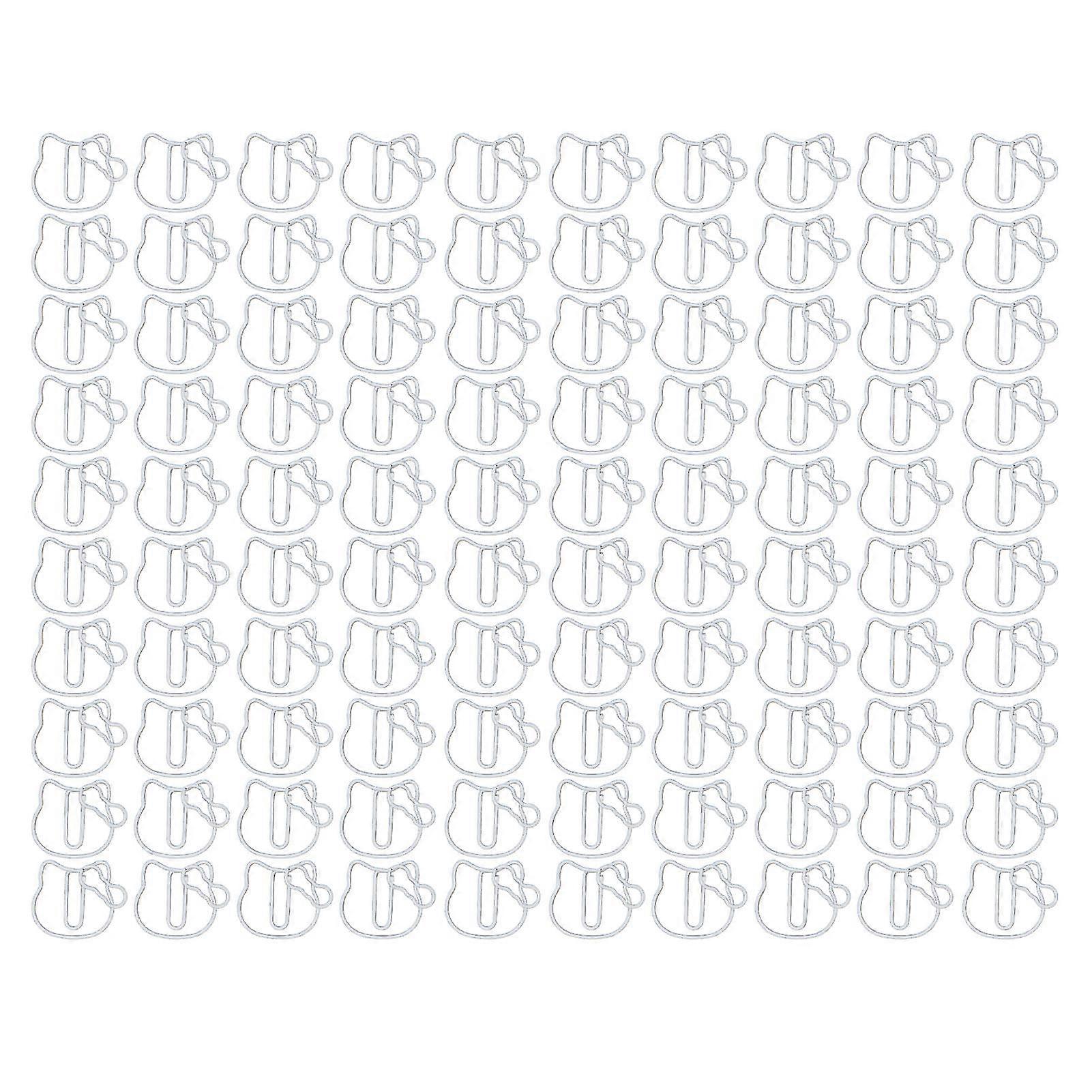 Cute Cat Shaped Paper Clips - 100pcs for Document Organization Craft Projects