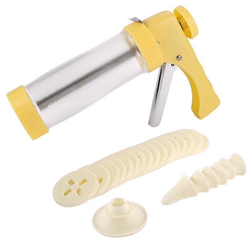 kitchen tools - Yellow - Cookie Framed Flower Gun Cream Cake Baking Tool