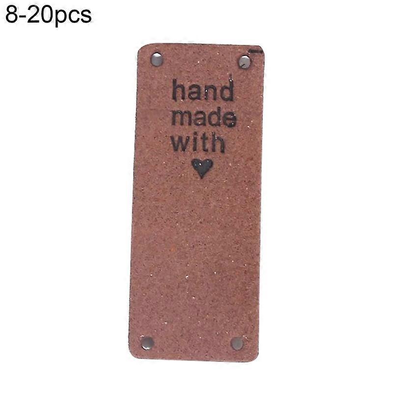 20Pcs/Set Hat Tag Practical Skin-friendly with 4 Holes Word Knitted Garment Clothes Cap Labels for Decorating