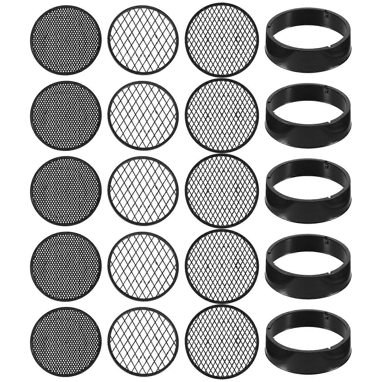 5 sets/20pcs Mesh Sifting Pan Garden Sieve Gardening Tool Riddle Soil Sieve Set