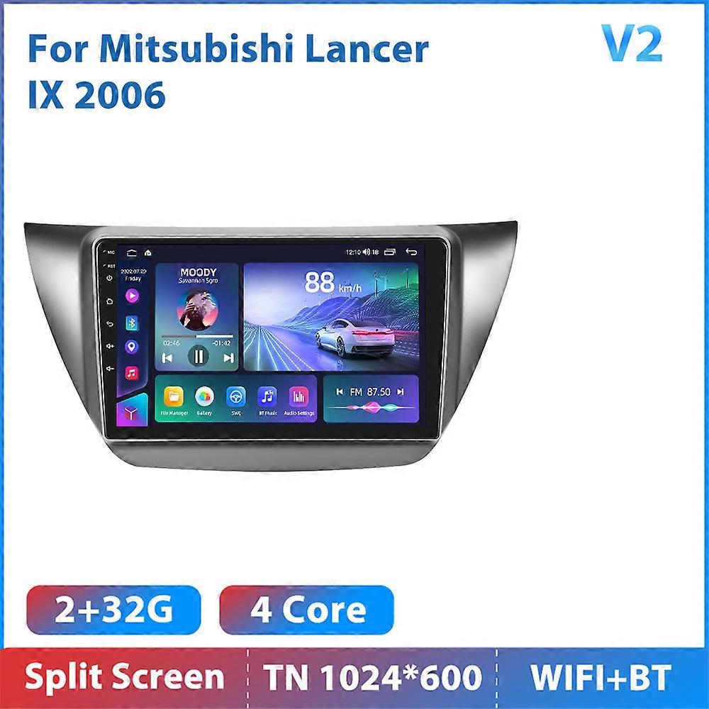 Redkid Podofo Pemutar Multimedia Radio CarPlay Android Mobil untuk Mitsubishi Lancer IX 2006 2 Din A