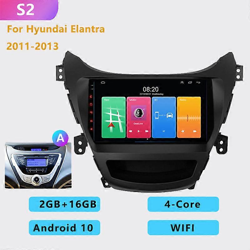 2din 4+64G Android Auto car radio multimedia playerCarplay GPS navigation NO DVD For Hyundai Elantra Avante I35 2014 2011 -2016