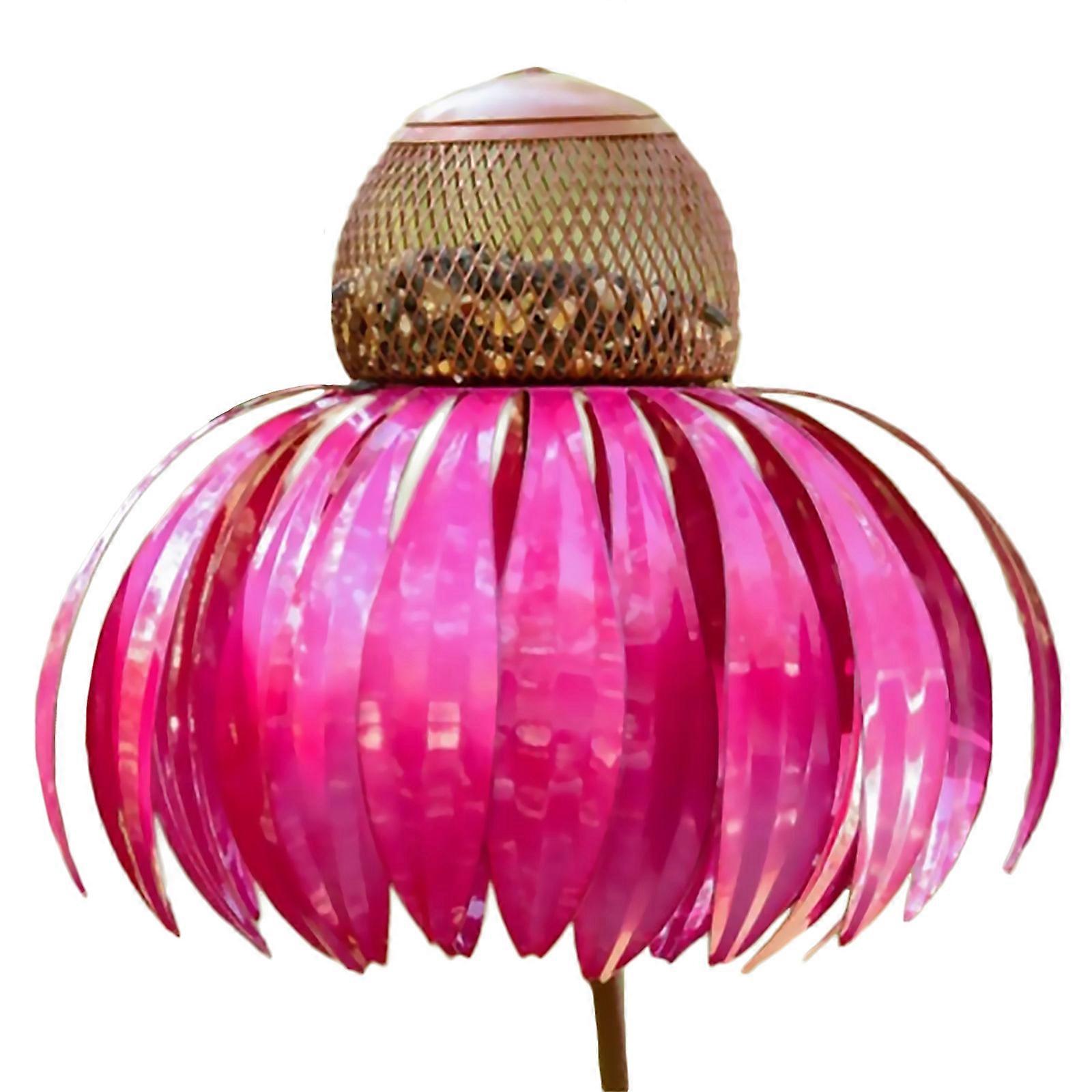 2023 New Coneflower Standing Bird Feeder Easy To Assemble And Hanging Creative Durable Metal Strap Bracket Hummingbird Feeders