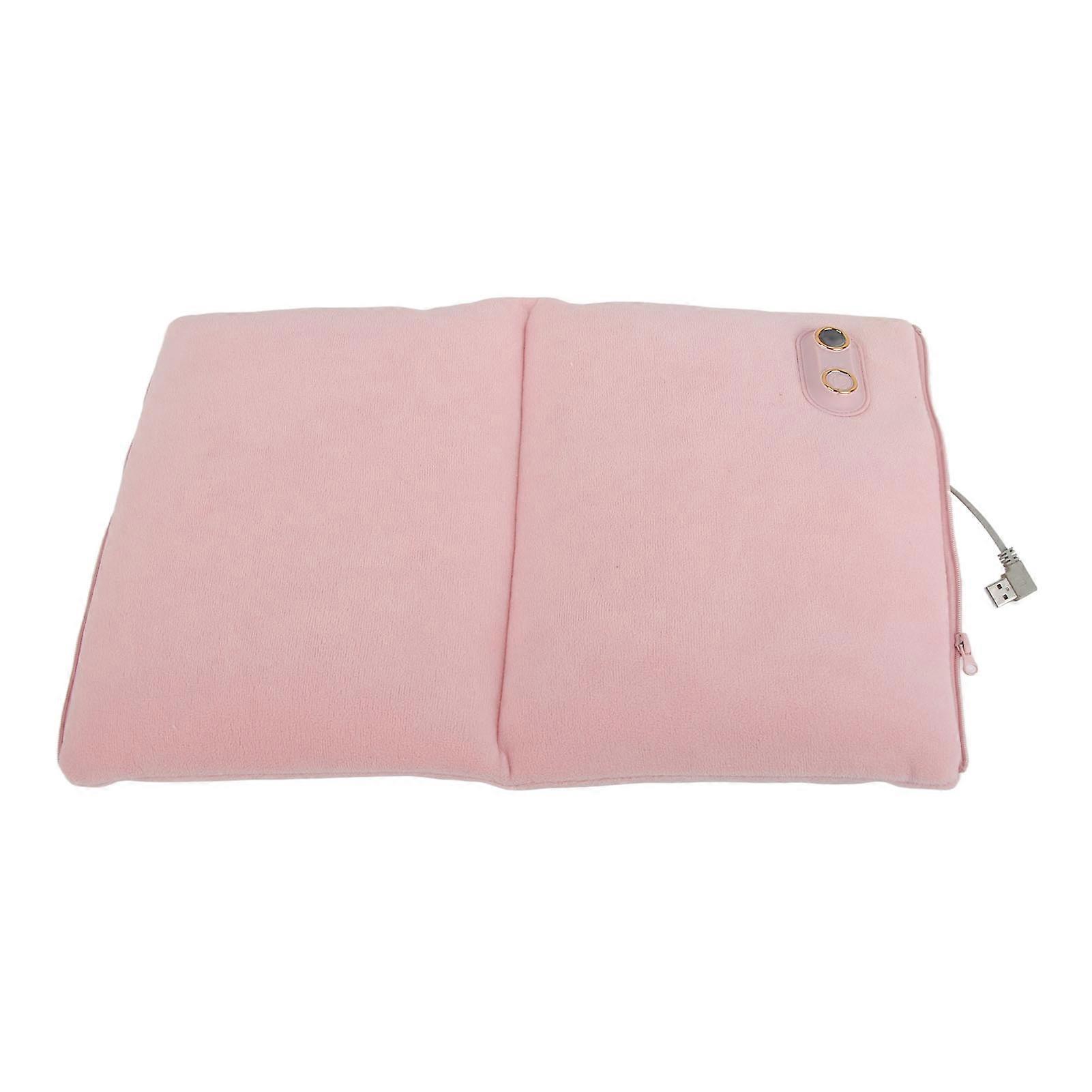 Hand Warmer with Zipper, 3 Adjustable Speeds, Plush Cotton, Electric Heating Pad for Arms, Calves, Knees, Pink