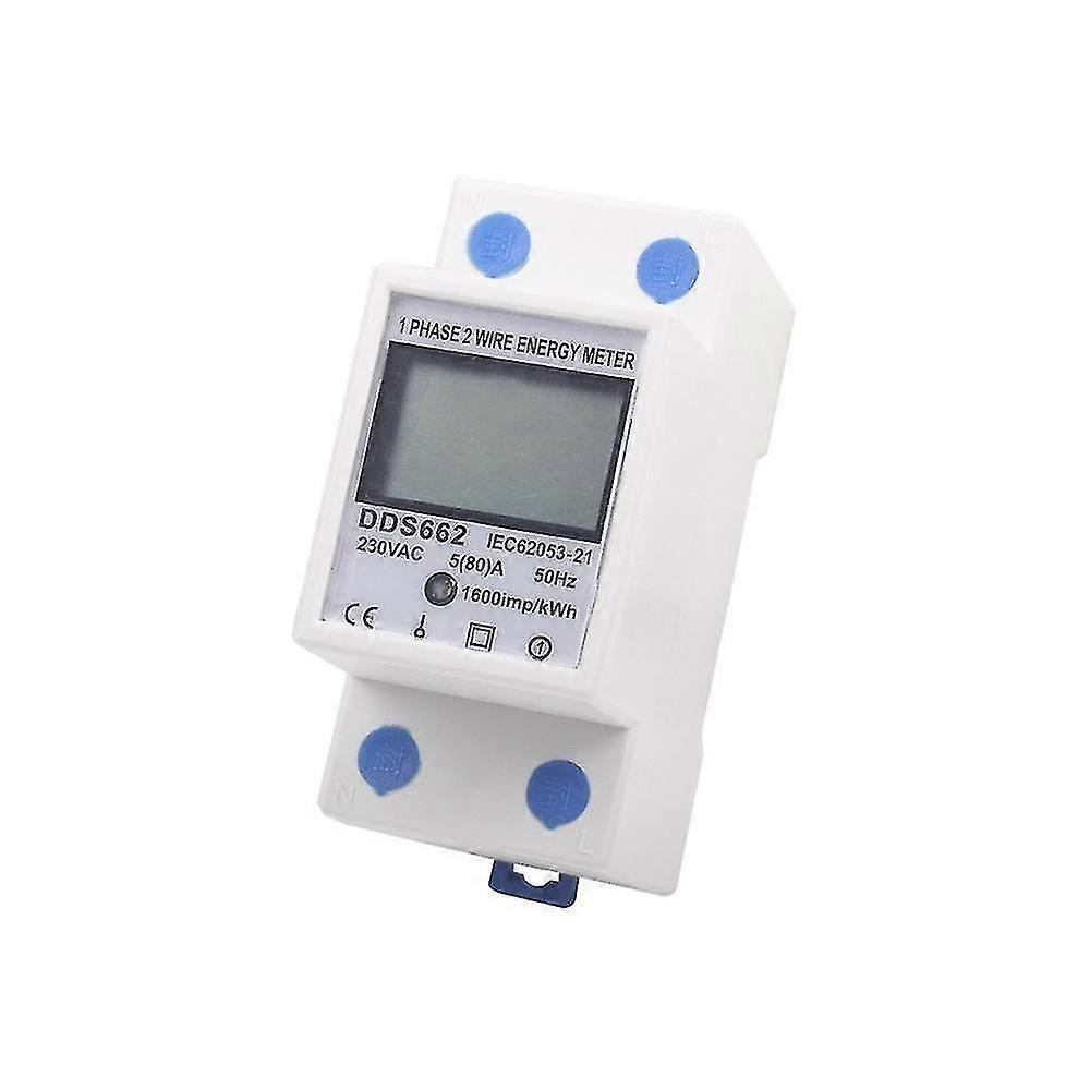 Single Phase Two Wire Lcd Backlight Digital Display Single Phase Electronic Energy Kwh Meter Ac 230
