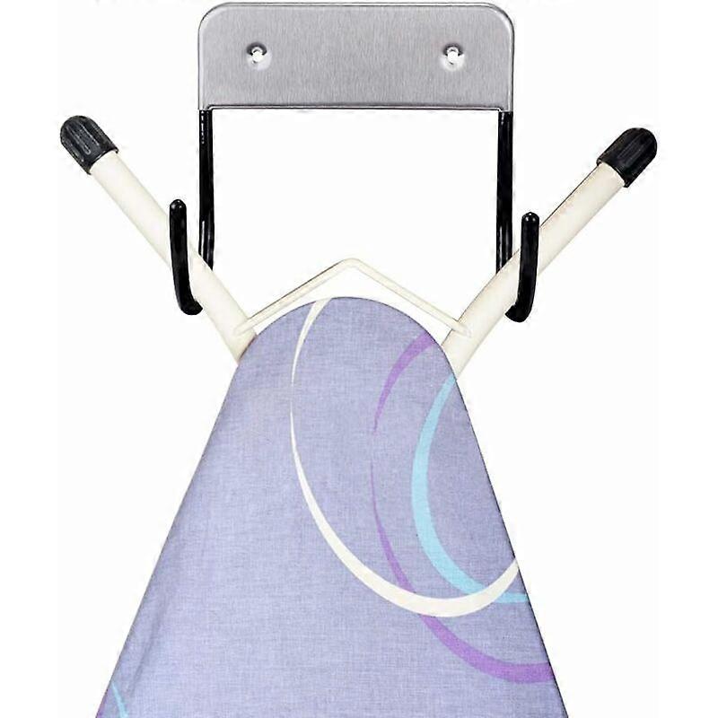 Double hook Wall bracket Ironing board wall bracket Wall bracket with steel hook1pcs Guazhunithe black