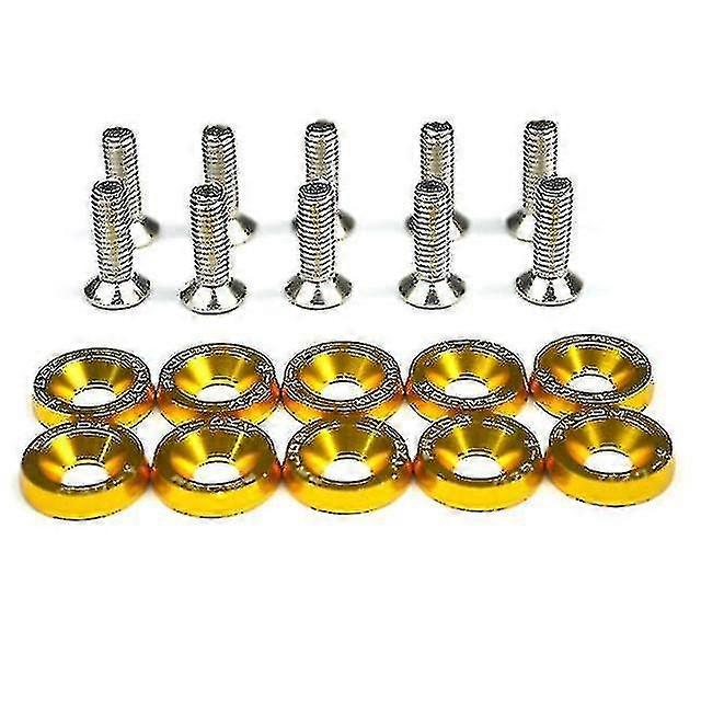 Car Modified Hex Fasteners 10pcs M6 Jdm Fender Washer Bumper Engine Concave Screws Fender Washer License Plate Bolts Car-styling