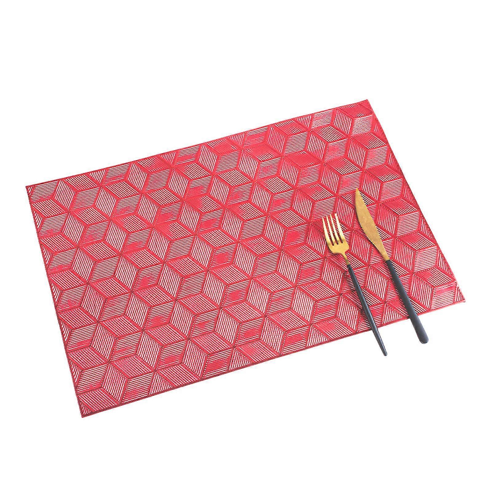 Tyuhe Dining Table Placemat Easy to Clean Non-Slip Table Mat Scratch-resistant Placemat Kitchen Placemat for Home