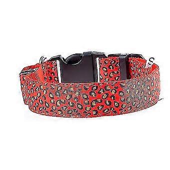 Led Adjable, Sicherheit Nylon Leuchtendes Haustier Hundehalsband Rot-m37-46cm Aespa