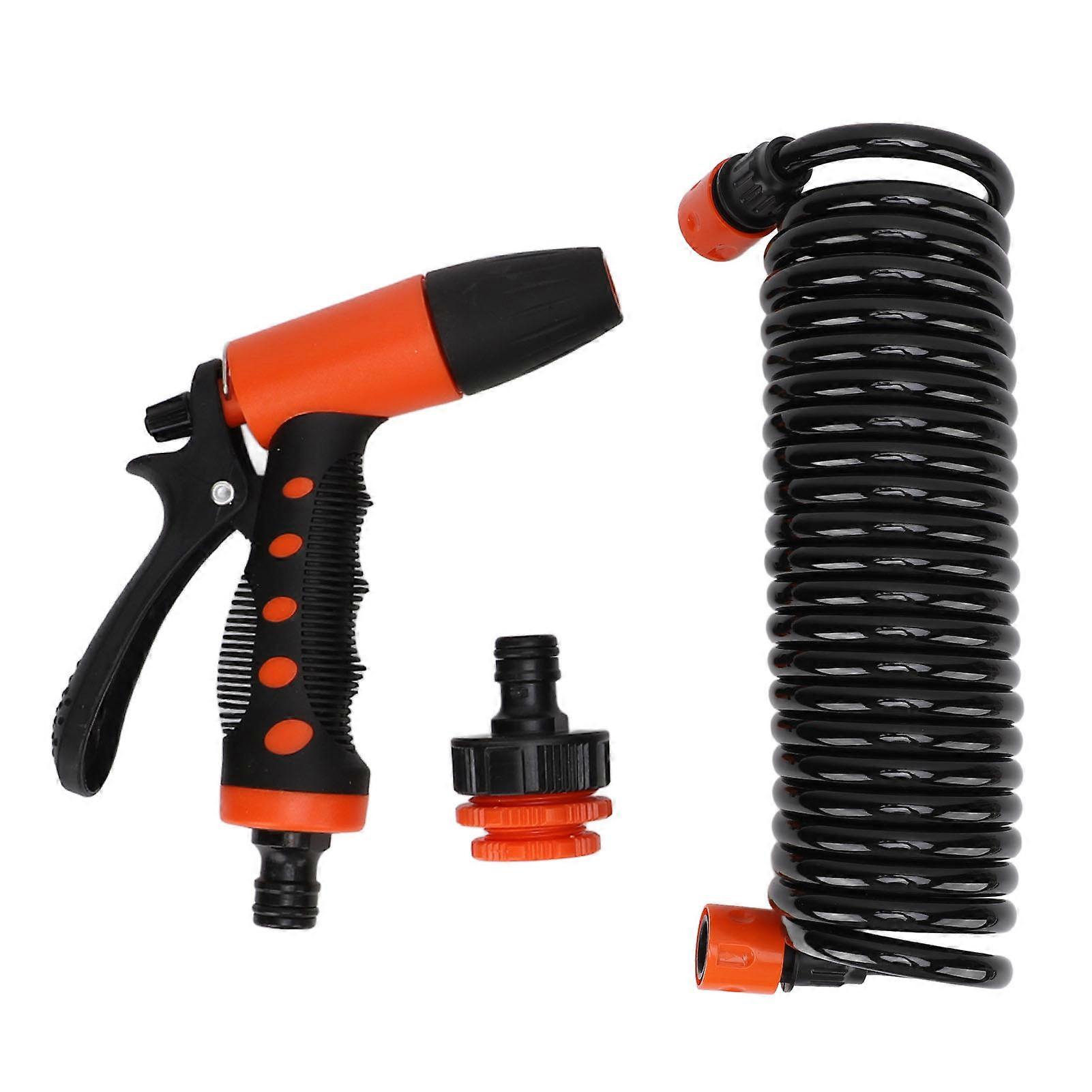 Washdown Kit 0 to 8bar High Pressure Adjustable Nozzle Comfortable Grip Hosecoil Washdown System for Car RV Yacht Deck
