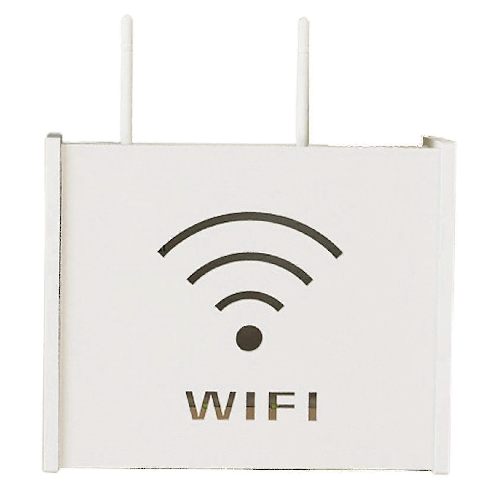 Wifi Router Wall Mount Bracket, White, Floating Design