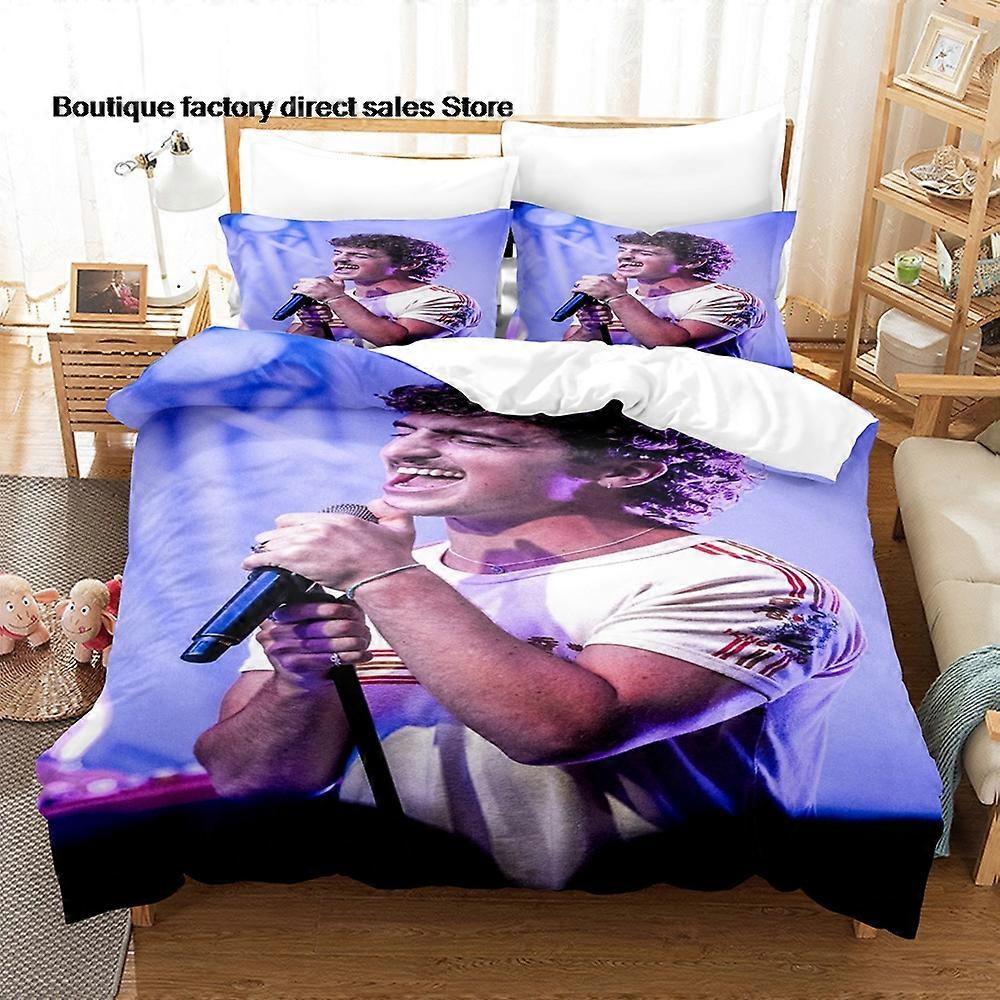 f334 Lakan Benson Boone konsert sängkläder set Enkelrum Tvåbäddsrum Full Queen King Size Sängset Aldult Sovrum Påslakan Set Lakan Set Lakan