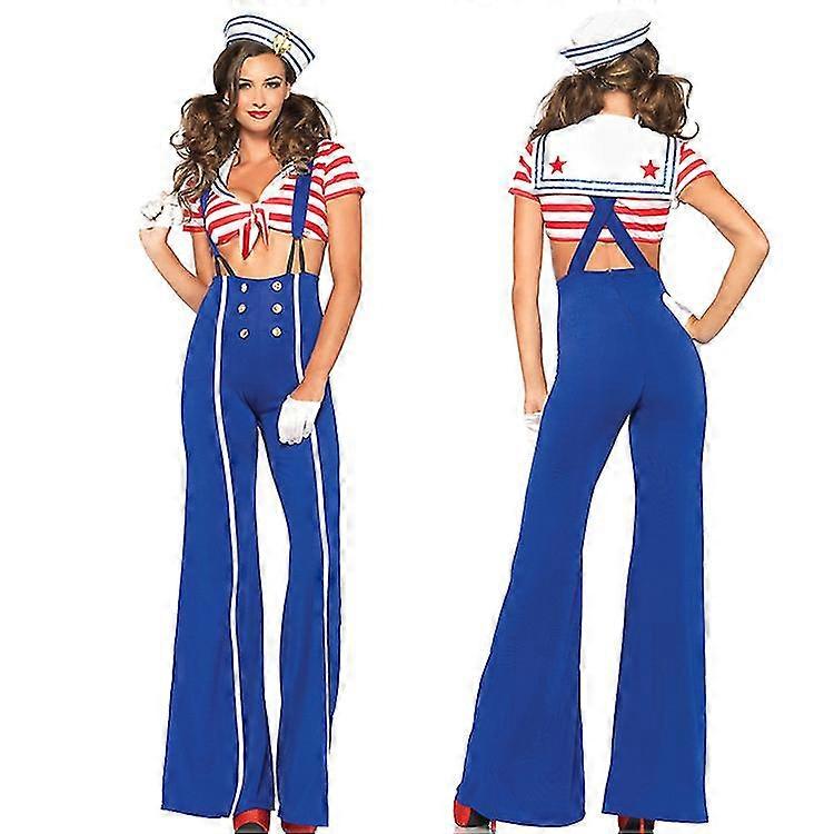 Cinghie di Halloween Uniforme navale Tentazione Marinaio Tuta Marina per Cosplay Costume Movie Outfit