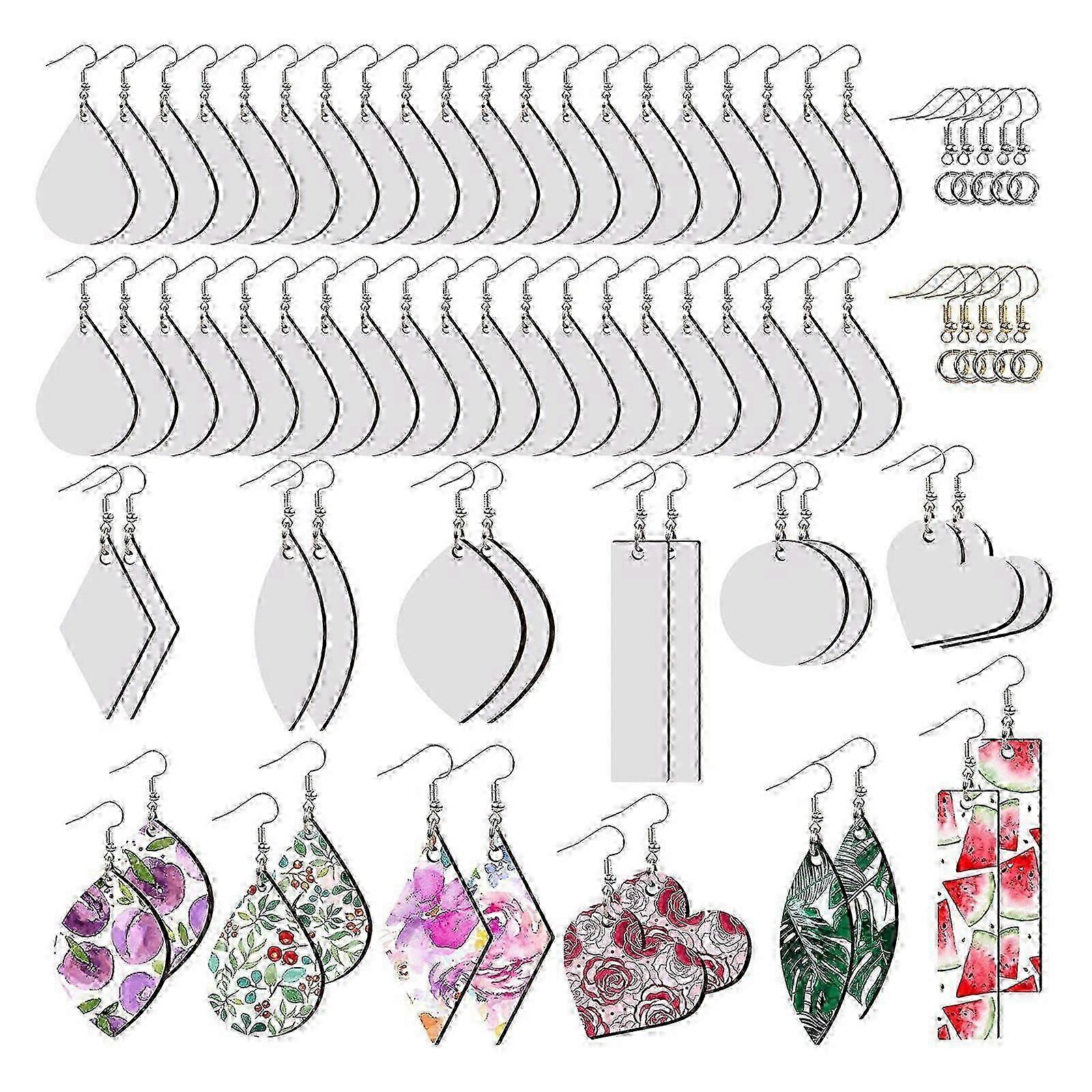 260pcs Sublimation Printing Earring Unfinished Waterdrop Transfer Earring